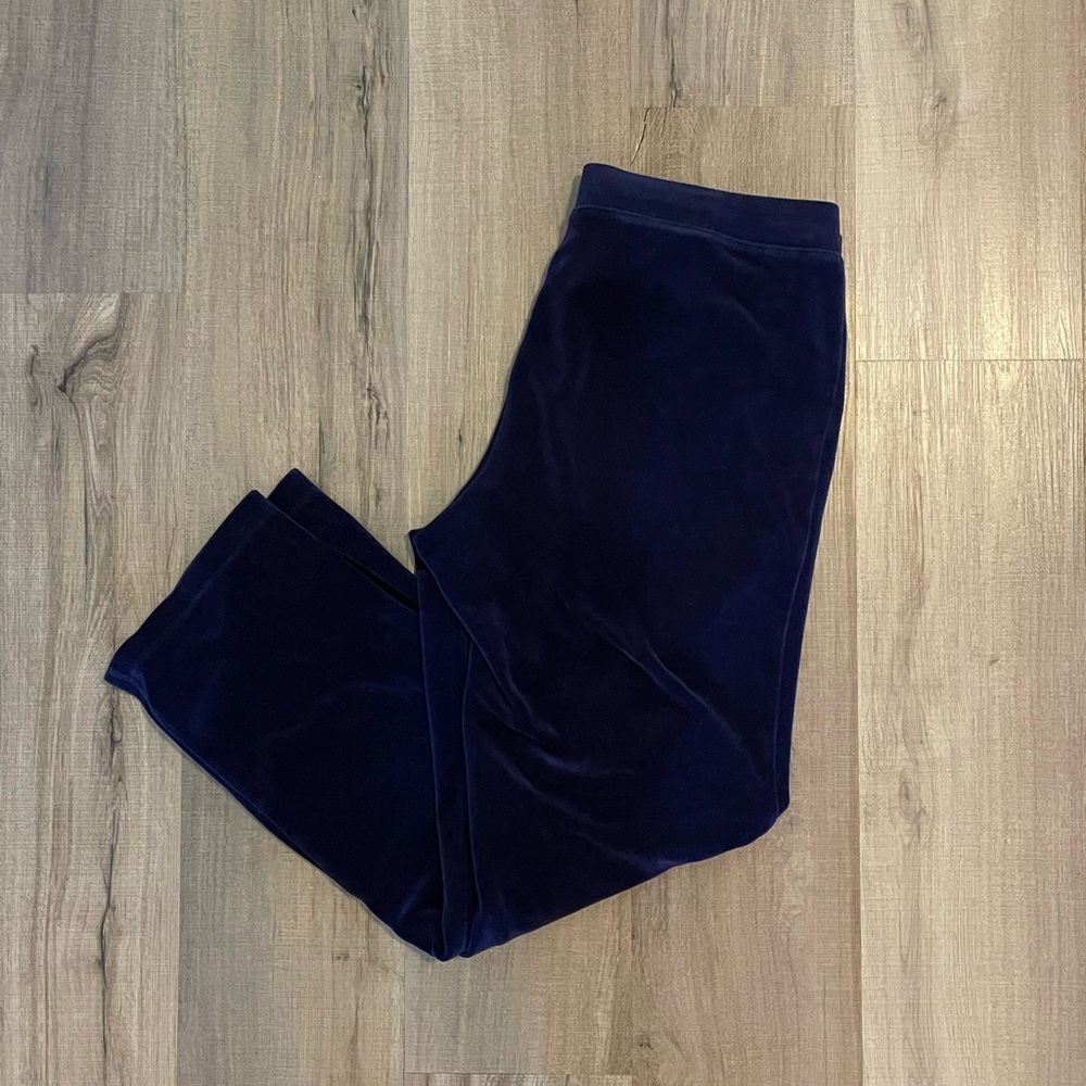 Chicos Zenergy Navy Velvet Pants